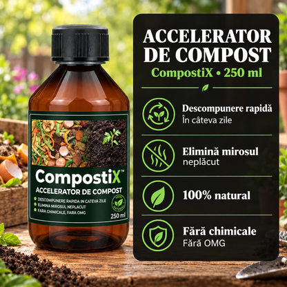 Beneficiile CompostiX: descompunere rapida, fara miros, 100% natural