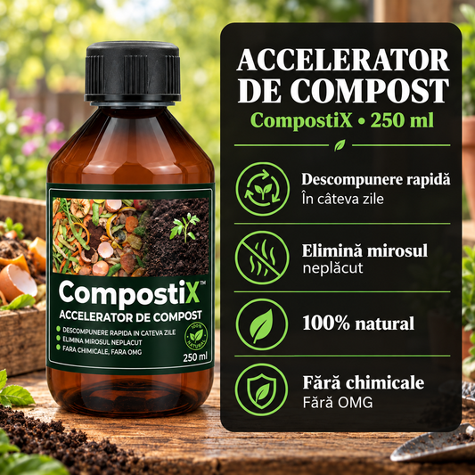 Beneficiile CompostiX: descompunere rapida, fara miros, 100% natural