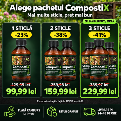 Pachete CompostiX: 1, 2 sau 3 sticle